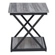 Home Square Metal Side Table in Gray and Black Finish - Set of 2