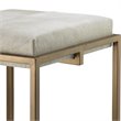 Home Square Modern Steel Metal Hide Counter Stool in Antique Brass - Set of 2