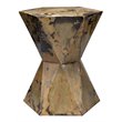 Home Square Small Crown Modern Iron Sheet Metal Side Table in Brown - Set of 2