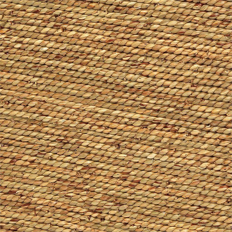 Home Square Square Coastal Glass Side Table in Natural - Set of 2