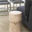 Home Square Traditional Solid Wood Side Table in Natural - Set of 2