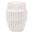 Home Square Coastal Ceramic Side Table in White Ombre - Set of 2