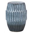 Home Square Coastal Ceramic Side Table in Blue Ombre - Set of 2
