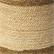 Home Square Straw Rope and Glass Side Table in Natural - Set of 2