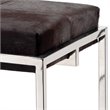 Home Square Stainless Steel Hide Bar Stool in Nickel & Espresso - Set of 3