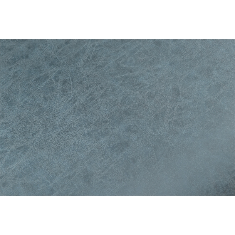 Home Square Height Adjustable Stool in Navy Faux Leather - Set of 3