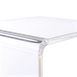 Home Square Acrylic Snack Table with Bottom Shelf in Clear - Set of 2