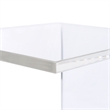 Home Square Acrylic Snack Table with Bottom Shelf in Clear - Set of 2