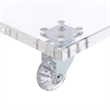 Home Square Acrylic Snack Table with Bottom Shelf in Clear - Set of 2