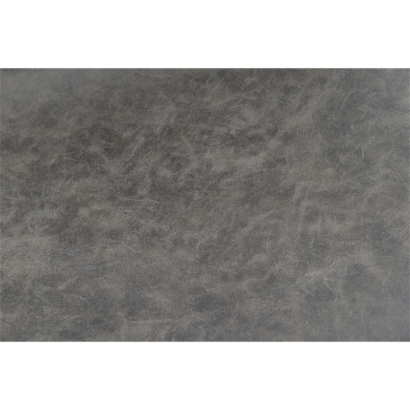 Home Square Height Adjustable Stool in Charcoal Faux Leather - Set of 2