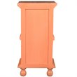 Home Square Transitional Wood End Table with Basket in Coral Orange - Set of 2