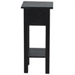 Home Square Narrow Wood Side Table in Distressed Antique Black - Set of 2