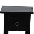 Home Square Narrow Wood Side Table in Distressed Antique Black - Set of 2