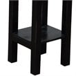 Home Square Narrow Wood Side Table in Distressed Antique Black - Set of 2