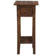 Home Square Narrow Wood Side Table in Old Java Brown & Antique Iron - Set of 2