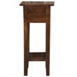 Home Square Narrow Wood Side Table in Old Java Brown & Antique Iron - Set of 2