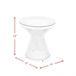 Home Square Modern Round Metal End Table in Gold Finish - Set of 2