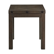 Home Square Square End Table with USB in Charcoal Finish - Set of 2