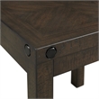 Home Square Square End Table with USB in Charcoal Finish - Set of 2