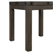Home Square Square End Table with USB in Charcoal Finish - Set of 2
