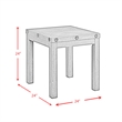 Home Square Square End Table with USB in Charcoal Finish - Set of 2