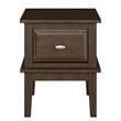 Home Square Wood 1 Drawer End Table in Cherry Finish - Set of 2