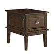 Home Square Wood 1 Drawer End Table in Cherry Finish - Set of 2