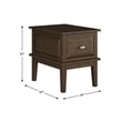 Home Square Wood 1 Drawer End Table in Cherry Finish - Set of 2