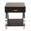 Home Square Metal Lift Top End Table in Espresso Finish - Set of 2