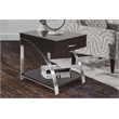 Home Square Metal Lift Top End Table in Espresso Finish - Set of 2