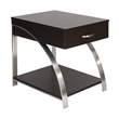 Home Square Metal Lift Top End Table in Espresso Finish - Set of 2