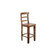 Home Square Sheesham Solid Wood Bar Stool in Brown Finish - Set of 3