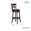 Home Square Faux Leather Swivel Bar Stool in Dark Cherry - Set of 3