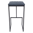Home Square Quilted Stitched Leather Bar Stools in Peacock Blue - Set of 2