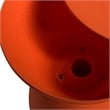 Home Square Modern Plastic Ribbed Round End Table in Orange - Set of 2