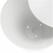 Home Square Modern Plastic Ribbed Round End Table in White - Set of 2
