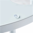 Home Square Modern Glass Top Aluminum Base End Table in White - Set of 2