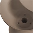 Home Square Modern Plastic Ribbed Round End Table in Taupe - Set of 2
