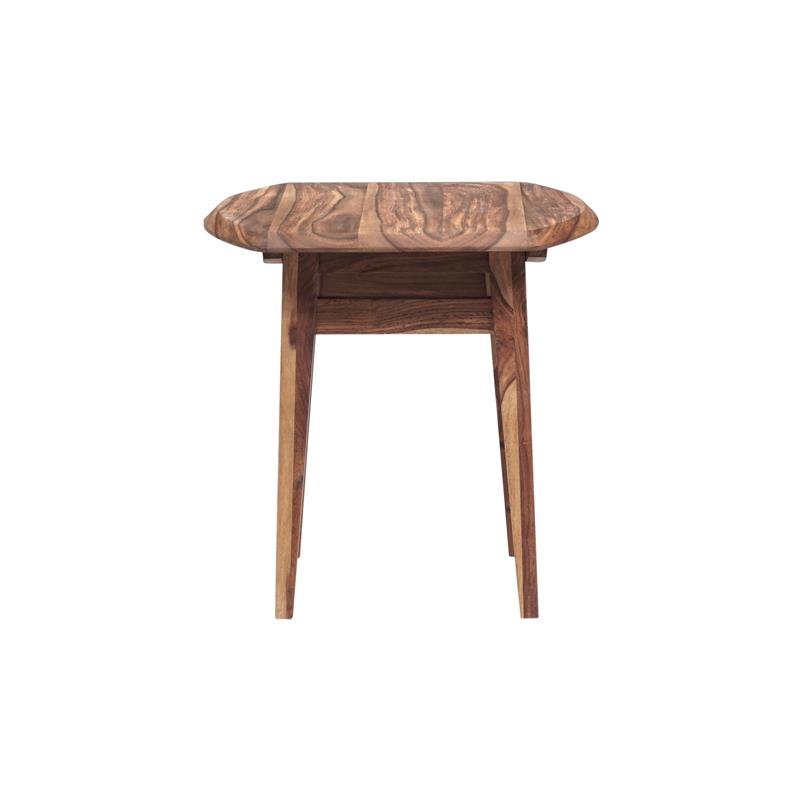 Home Square Solid Sheesham Wood End Table in Natural Finish - Set of 2