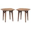 Home Square Solid Sheesham Wood End Table in Natural Finish - Set of 2
