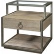 Home Square Refined Glam Side Table in Natural Finish - Set of 2