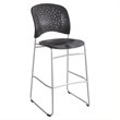 Home Square Sled Base and Round Back Counter Stool in Black Finish - Set of 3