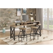 Home Square 3-Piece Set with Console and 2 Stools in Light Brown