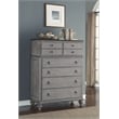 Home Square 2-Piece Set with Drawer Chest and Media Chest in Weathered Gray