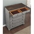 Home Square 2-Piece Set with Drawer Chest and Media Chest in Weathered Gray