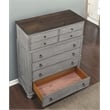 Home Square 2-Piece Set with Drawer Chest and Media Chest in Weathered Gray