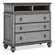 Home Square 2-Piece Set with Drawer Chest and Media Chest in Weathered Gray