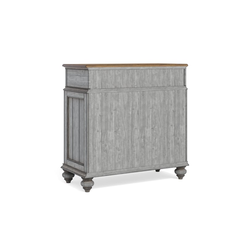 Home Square 2-Piece Set with Drawer Chest and Media Chest in Weathered Gray