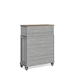 Home Square 2-Piece Set with Drawer Chest and Media Chest in Weathered Gray