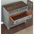 Home Square 2-Piece Set with Drawer Chest and Media Chest in Weathered Gray